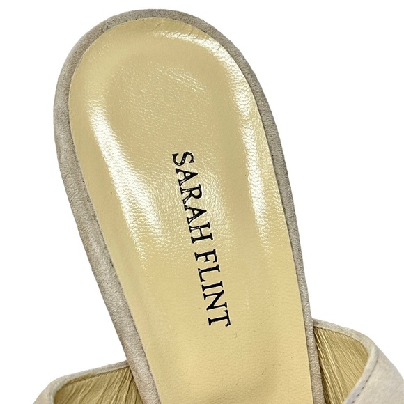 NWOT Sarah Flint Designer Pointy Toe Suede T-Strap Pumps Size 40.5 - Picture 8 of 10